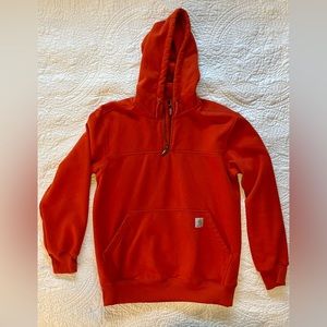 Carhartt Rain Defender Hoodie. Medium, burnt orange color.